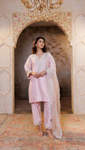 Baby Pink Suhana Kurta with Embroidered Pants