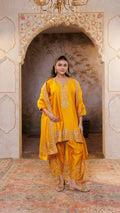 Mustard Noor Chanderi Silk Suit