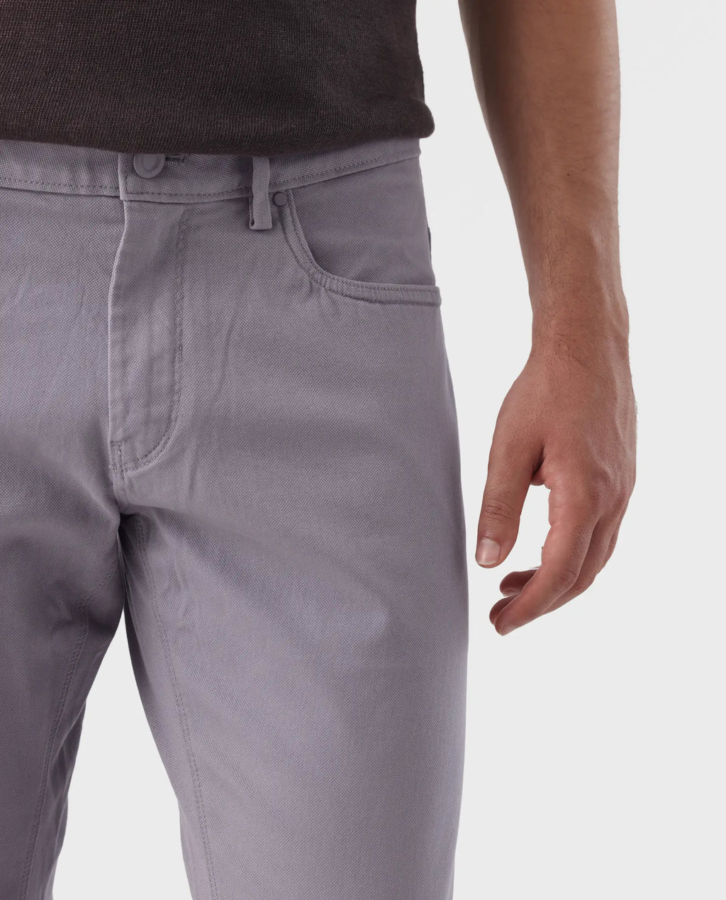 Rare Rabbit Men's Spoke -24 Pastel Purple Linen Blend Plain Regular Fit Trouser