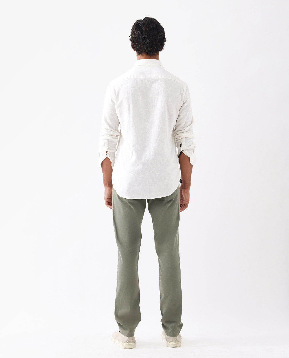 Rare Rabbit Men's Spoke 24 Pastel Green Linen Blend Plain Regular Fit Trouser