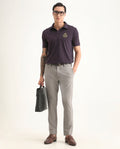 Rare Rabbit Men's Travel-Ss26 Beige Polyester Fabric Button And Zip Closure Closure Plain Trouser