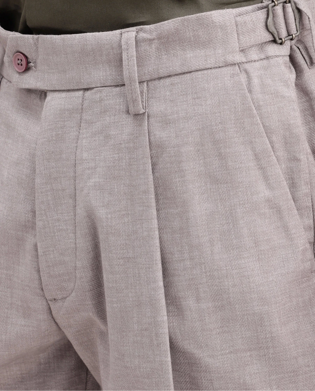 Rare Rabbit Men's Cami Light Grey Cotton Blend Fabric Regular Fit Plain Trouser