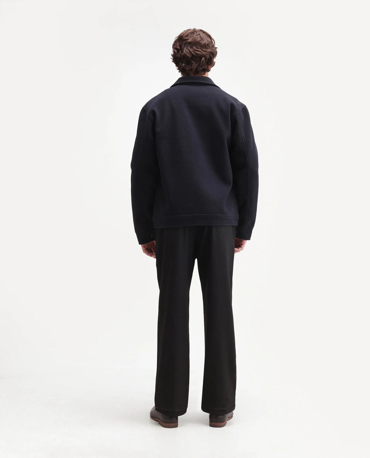 Rare Rabbit Men's Travel-W-Aw26 Black Polyester Blend Button And Zip Regular Plain Trouser