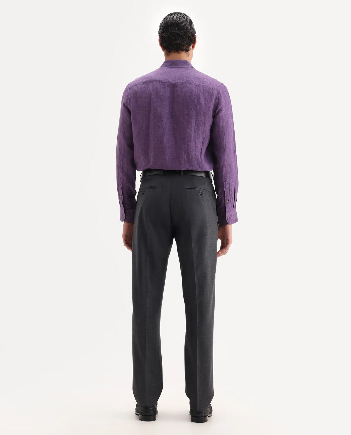 Rare Rabbit Men's Arbo Grey Polyester Blend Plain Regular Fit Trouser