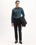 Rare Rabbit Men's Arcade Black Polyester Plain Regular Fit Trouser
