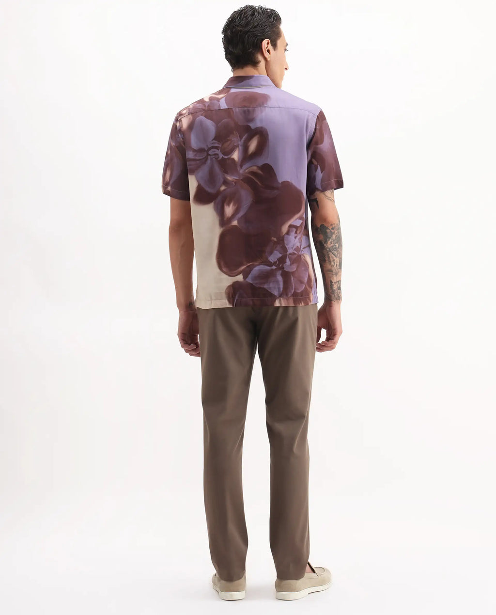 Rare Rabbit Men's Arcade Dark Grey Polyester Plain Regular Fit Trouser