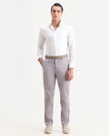 Rare Rabbit Men's Comotel Dusky Purple Linen Blend Plain Regular Fit Trouser