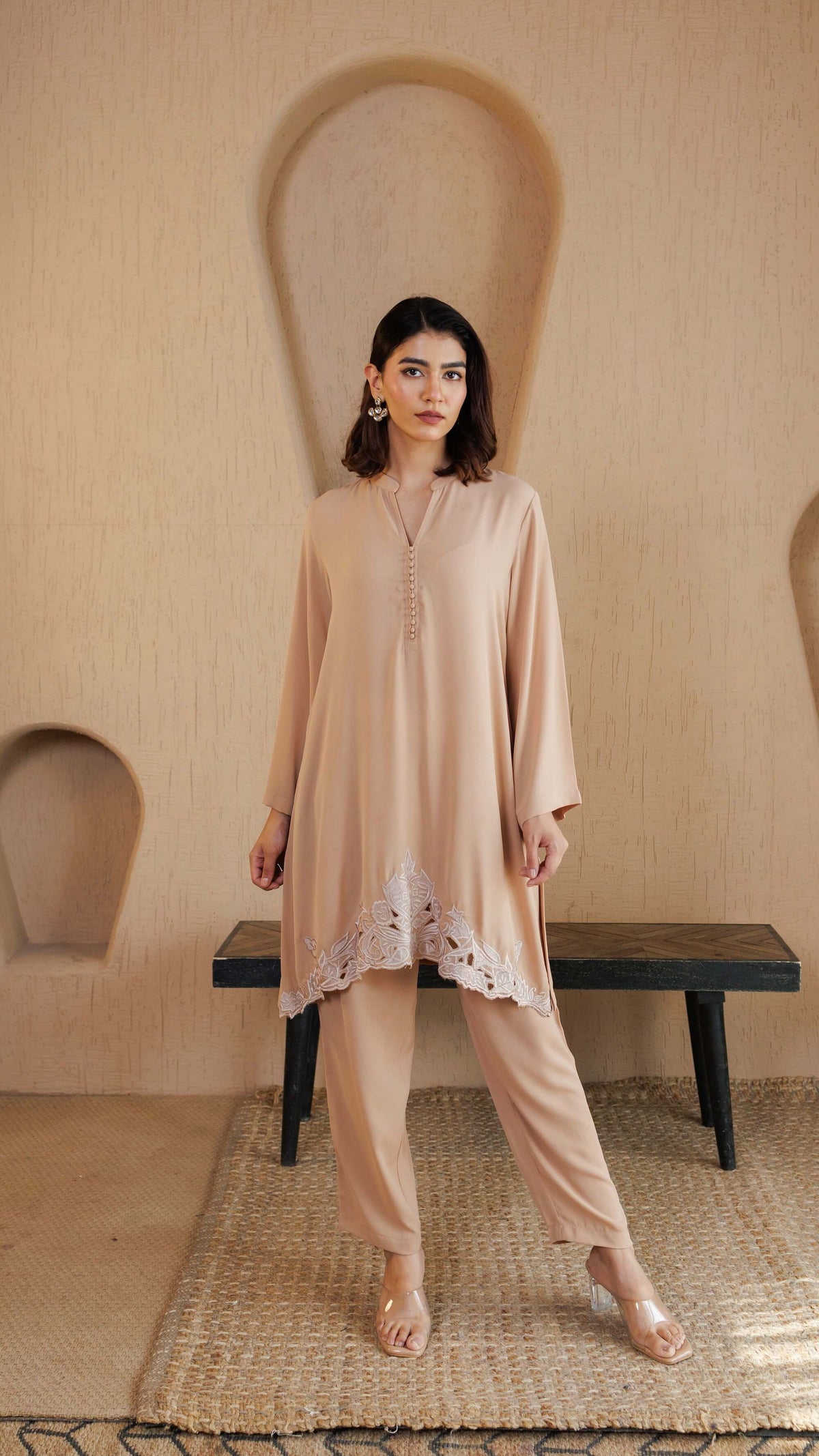 Beige Zoya Co-ord Set