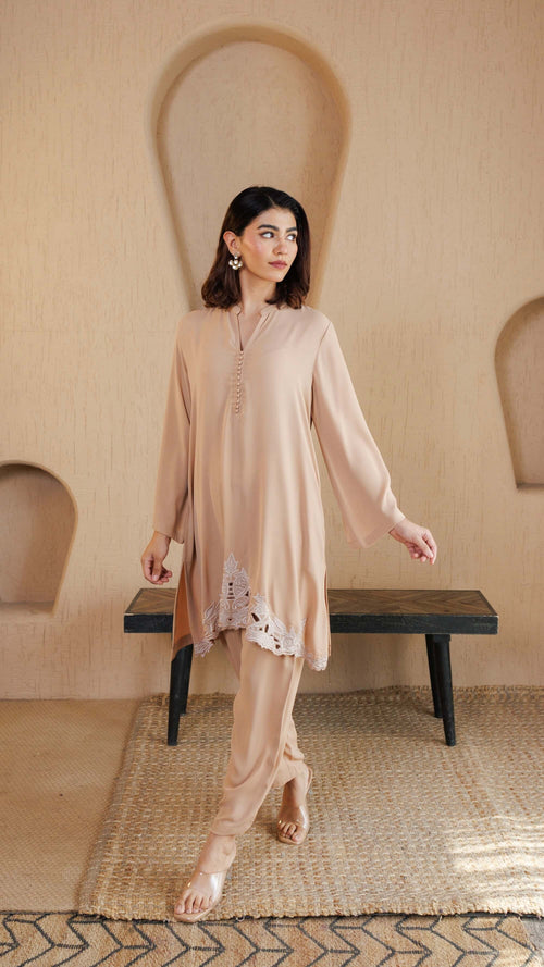 Beige Zoya Co-ord Set