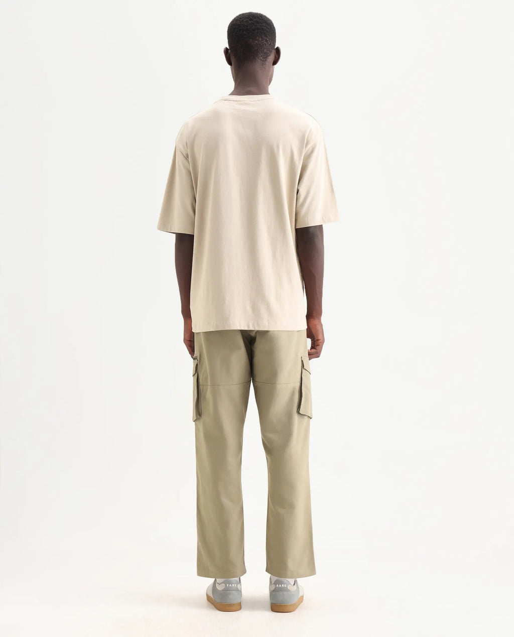 Rare Rabbit Men's Dima Light Olive Cotton Plain Regular Fit Trouser