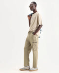 Rare Rabbit Men's Dima Light Olive Cotton Plain Regular Fit Trouser