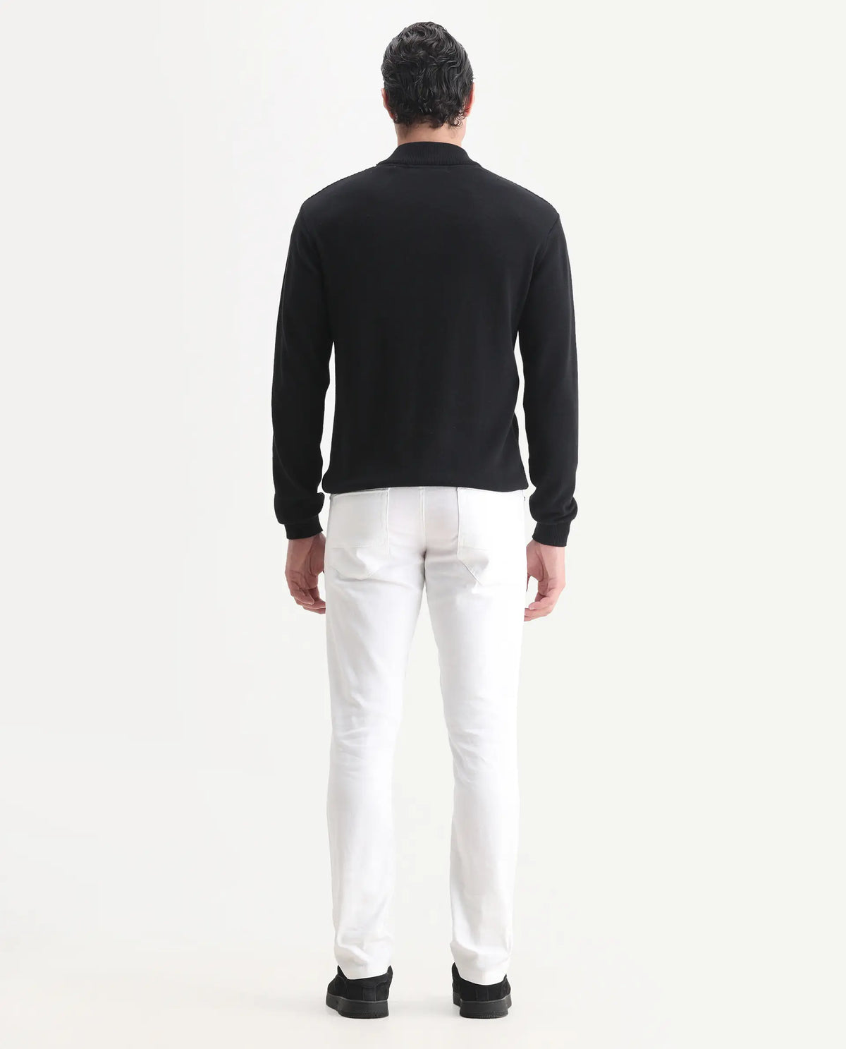 Rare Rabbit Men's Expore White Linen Blend Plain Regular Fit Trouser