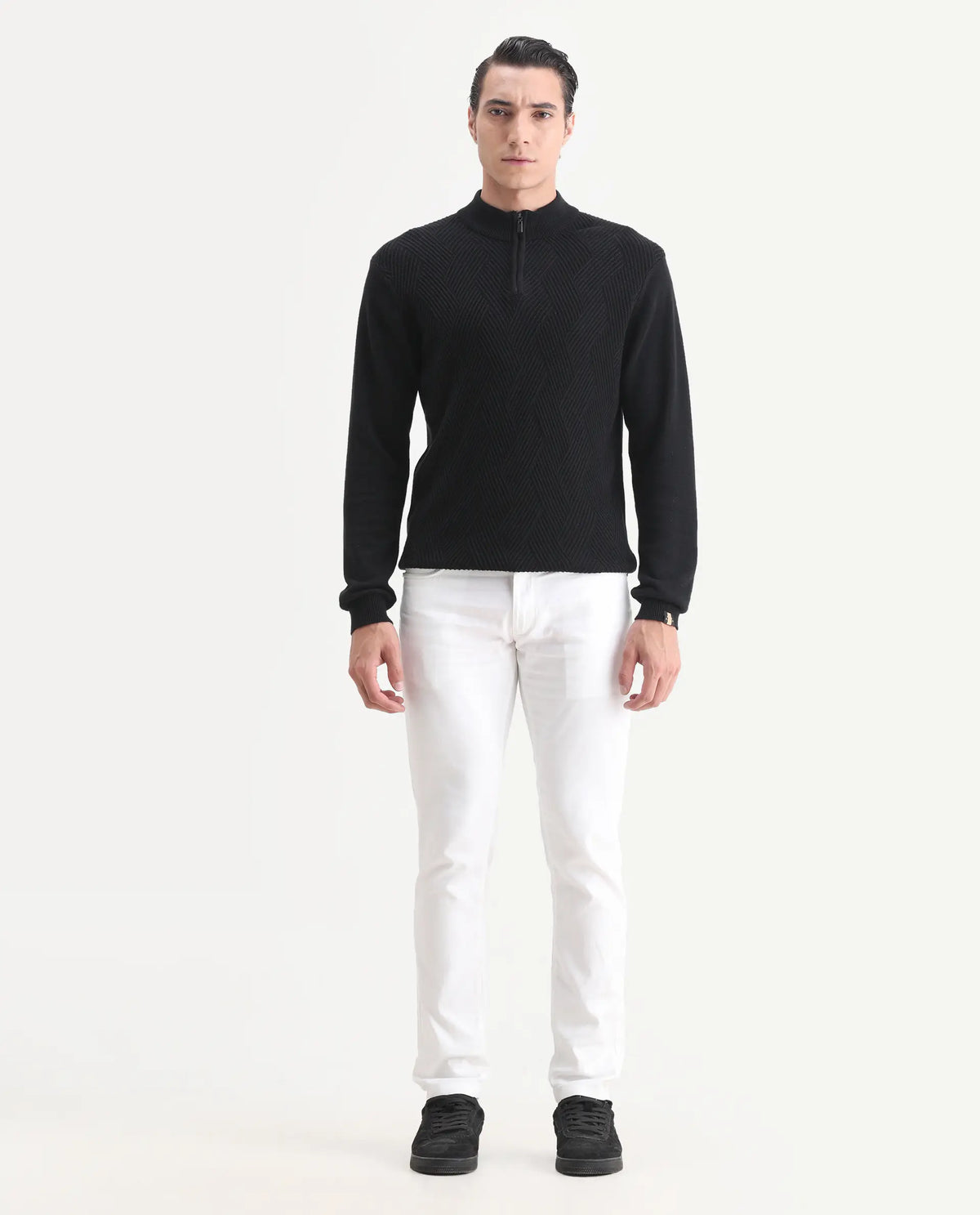 Rare Rabbit Men's Expore White Linen Blend Plain Regular Fit Trouser
