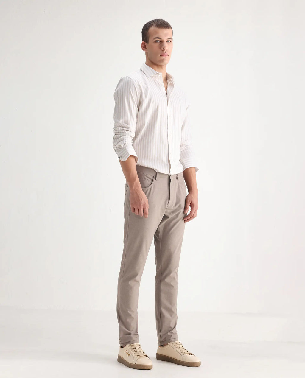 Rare Rabbit Men's Polyester Blend Plain Regular Fit Trouser