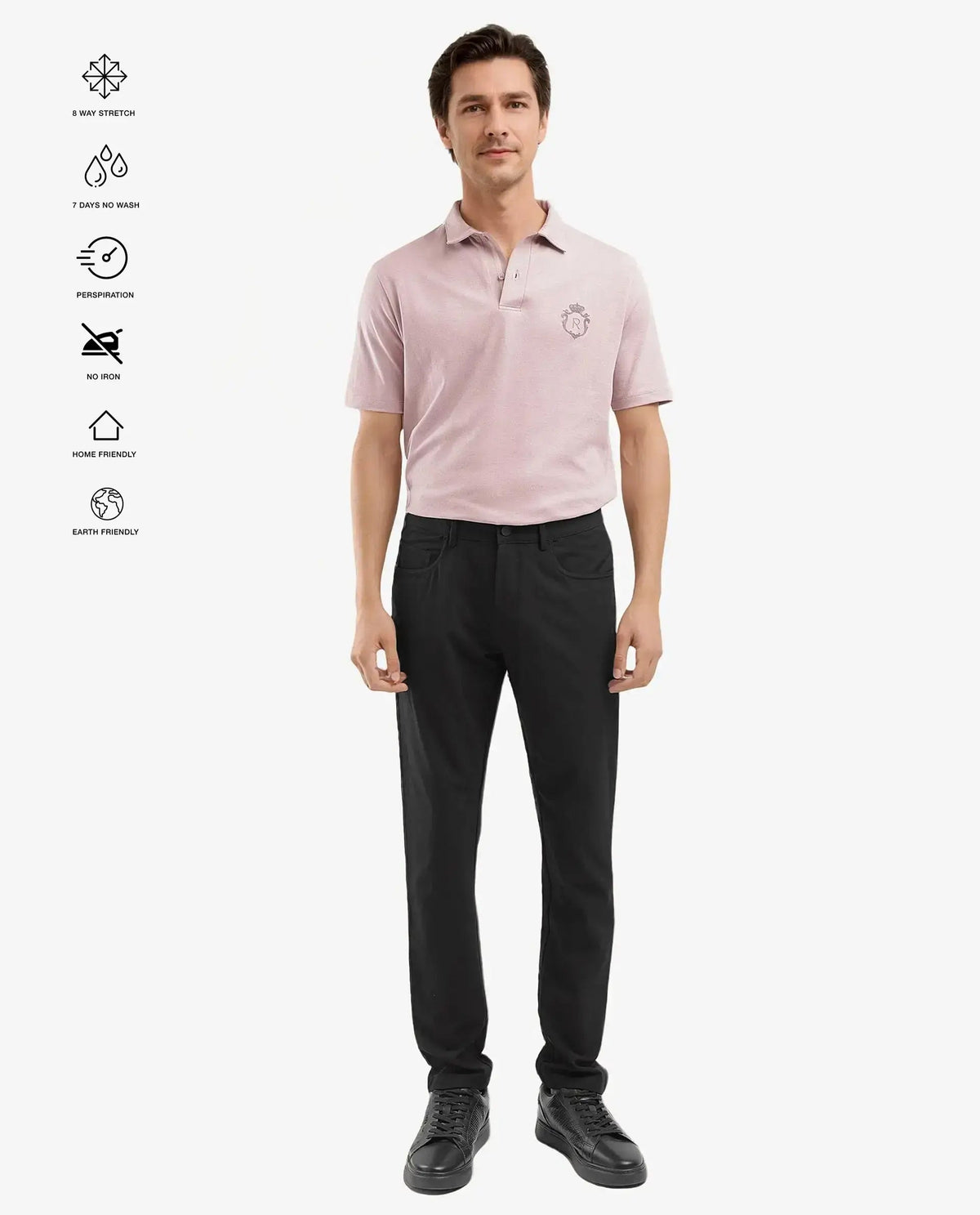 Rare Rabbit Men's Polyester Blend Plain Regular Fit Trouser