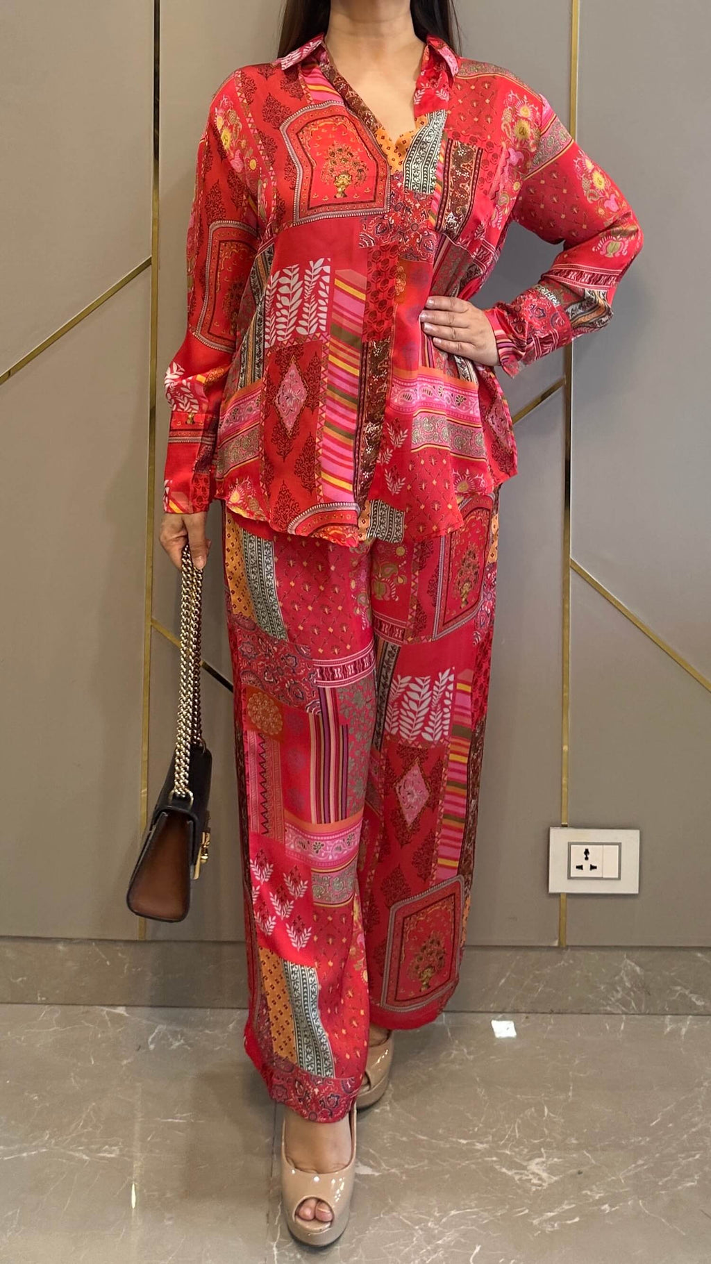Crimson Red Amalfi Co-ord Set