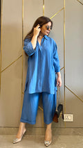 Azure Linen Co-ord Set