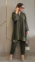 Olive Green Zoya Co-ord Set