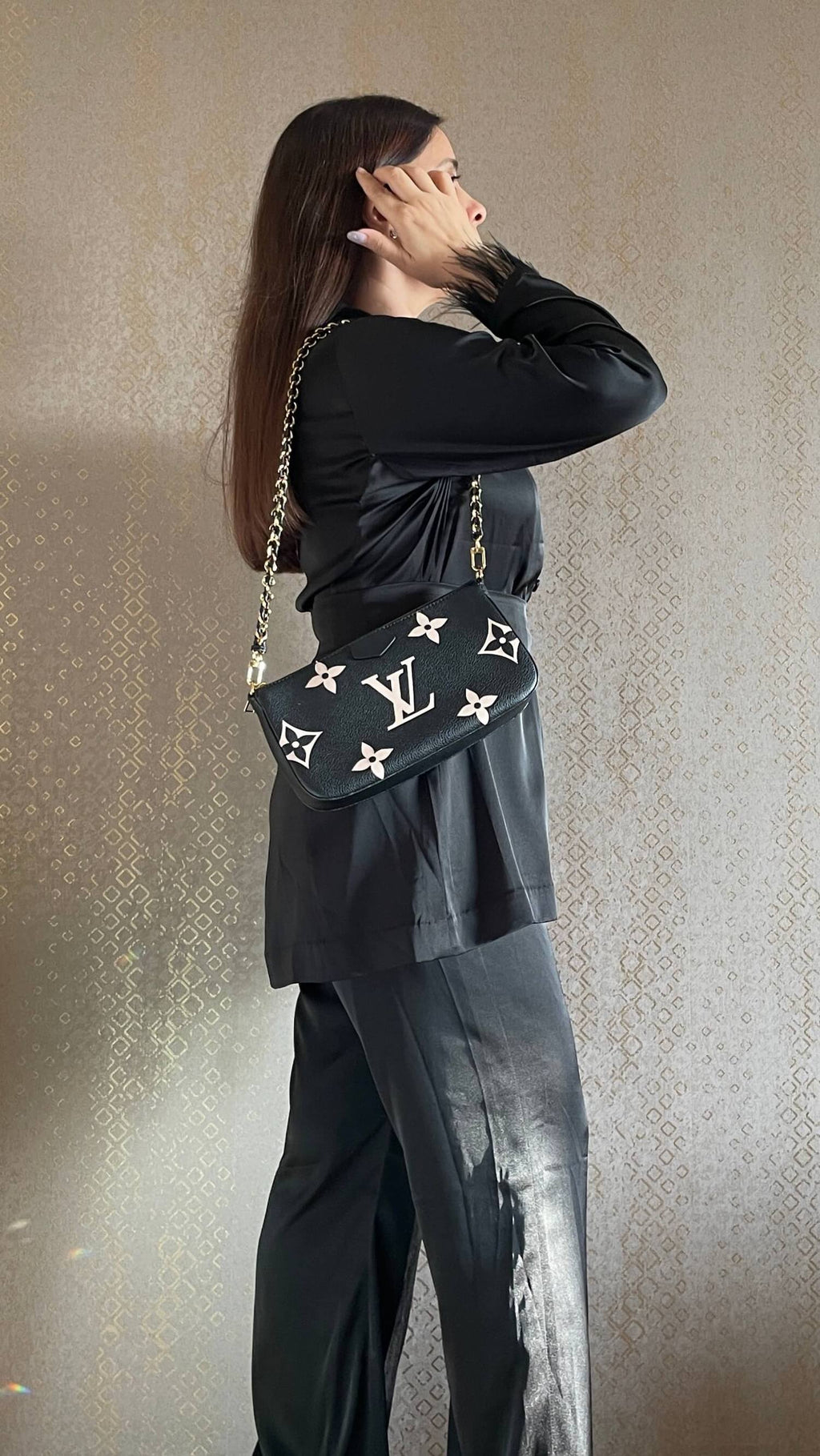 Shimmering Black Satin Co-ord Set