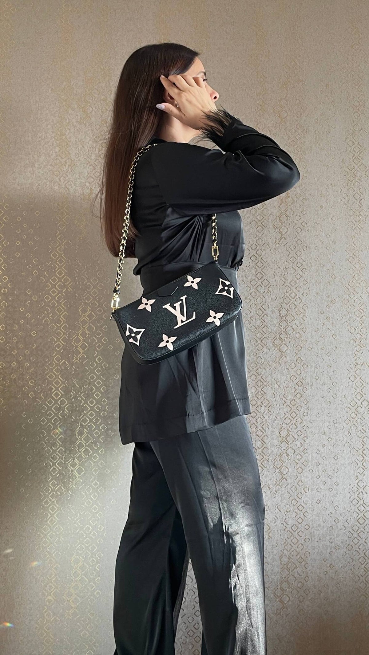 Shimmering Black Satin Co-ord Set