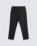 Rare Rabbit Men's Jomo-Ss26 Black Linen Blend Fabric Regular Fit Plain Trouser