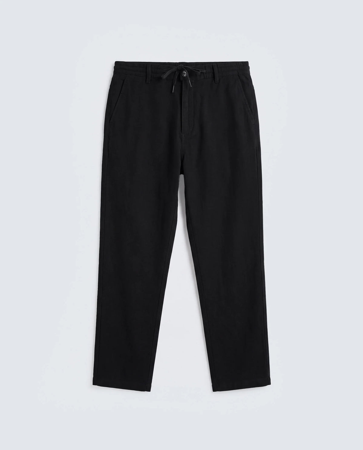 Rare Rabbit Men's Pastor-Aw26 Black Cotton Fabric Drawstring Closure Regular Fit Plain Trouser