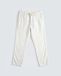 Rare Rabbit Men's Pastor-Ss26 Off White Cotton Fabric Regular Fit Drawstring Plain Trouser
