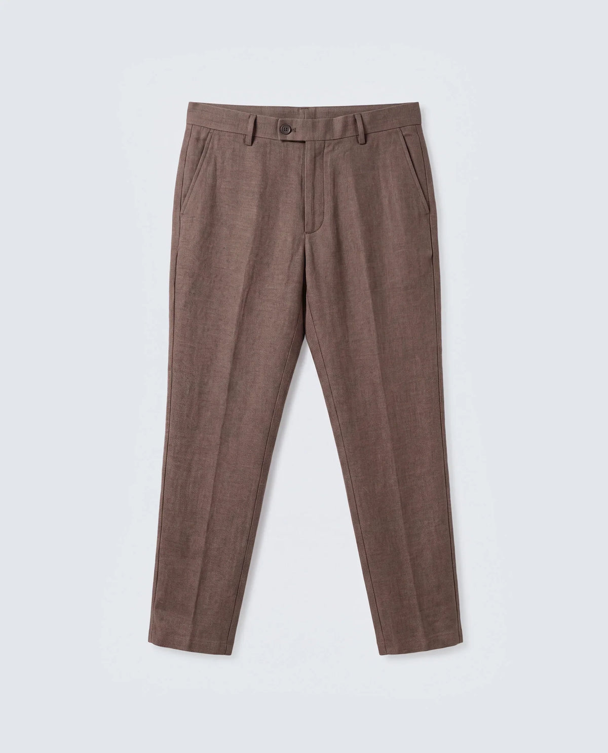 Rare Rabbit Men's Post Brown Cotton Blend Fabric Regular Fit Plain Trouser