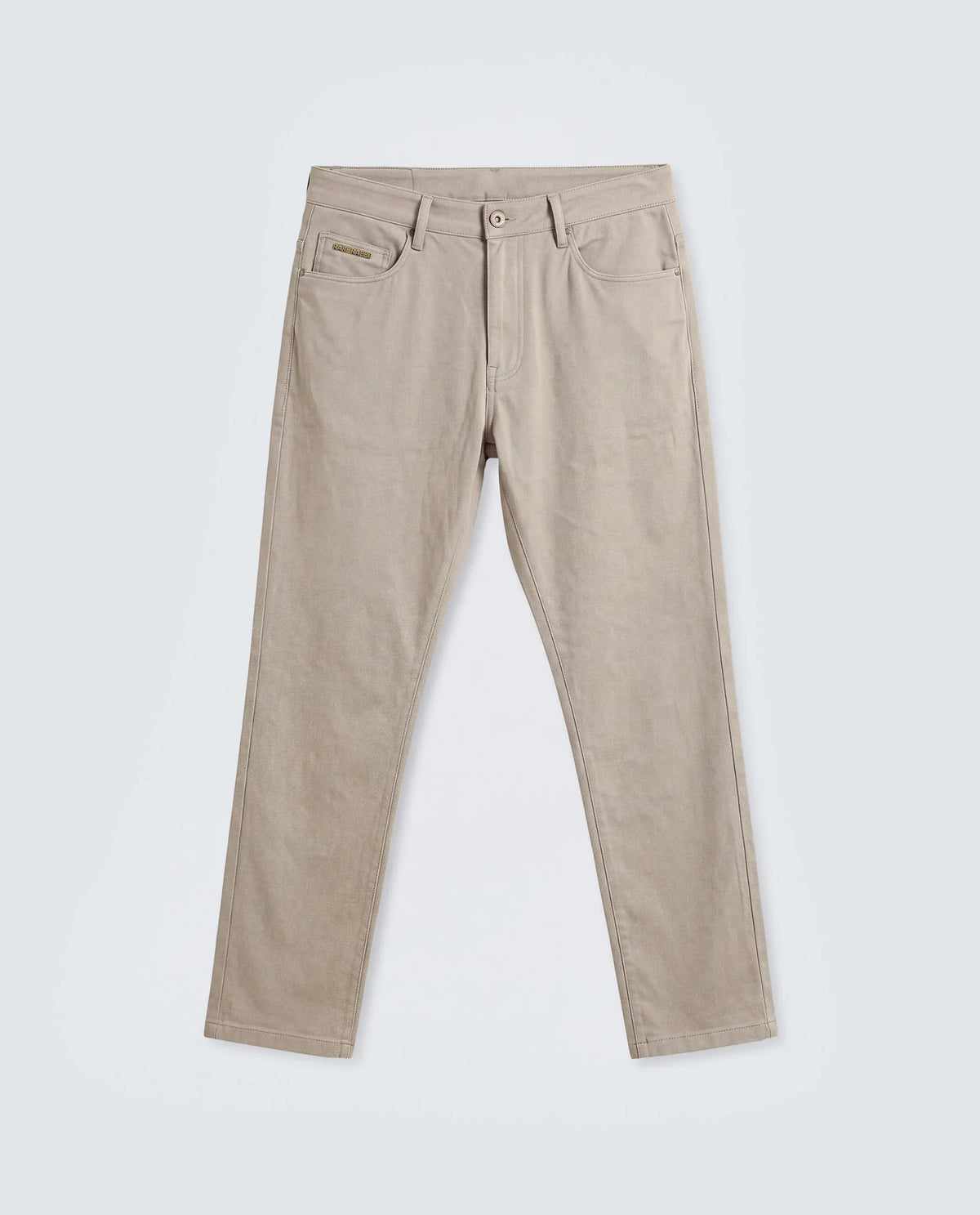 Rare Rabbit Men's Spoke-Ss26 Beige Cotton Blend Fabric Regular Fit Plain Trouser