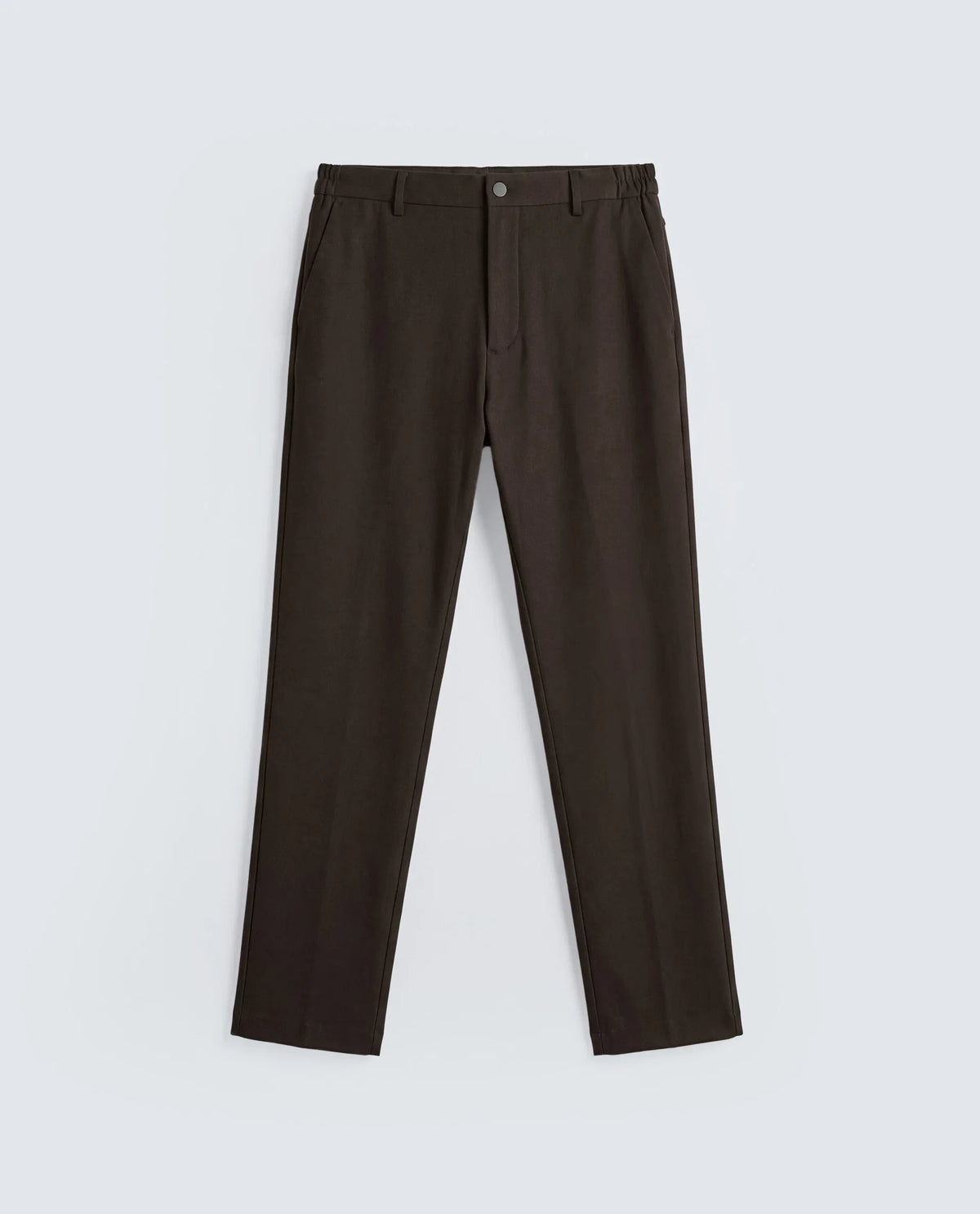 Rare Rabbit Men's Travel-Aw26 Dark Brown Polyester Blend Fabric Regular Fit Plain Trouser