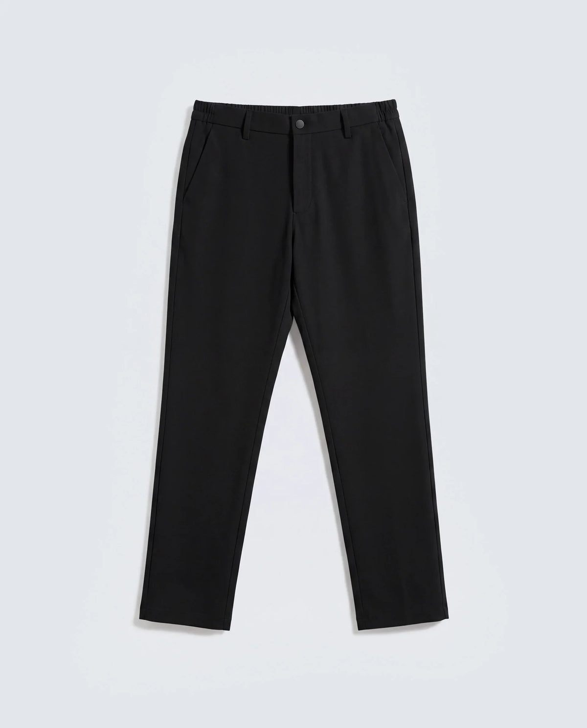 Rare Rabbit Men's Travel-Ss26 Black Polyester Fabric Button And Zip Closure Closure Plain Trouser