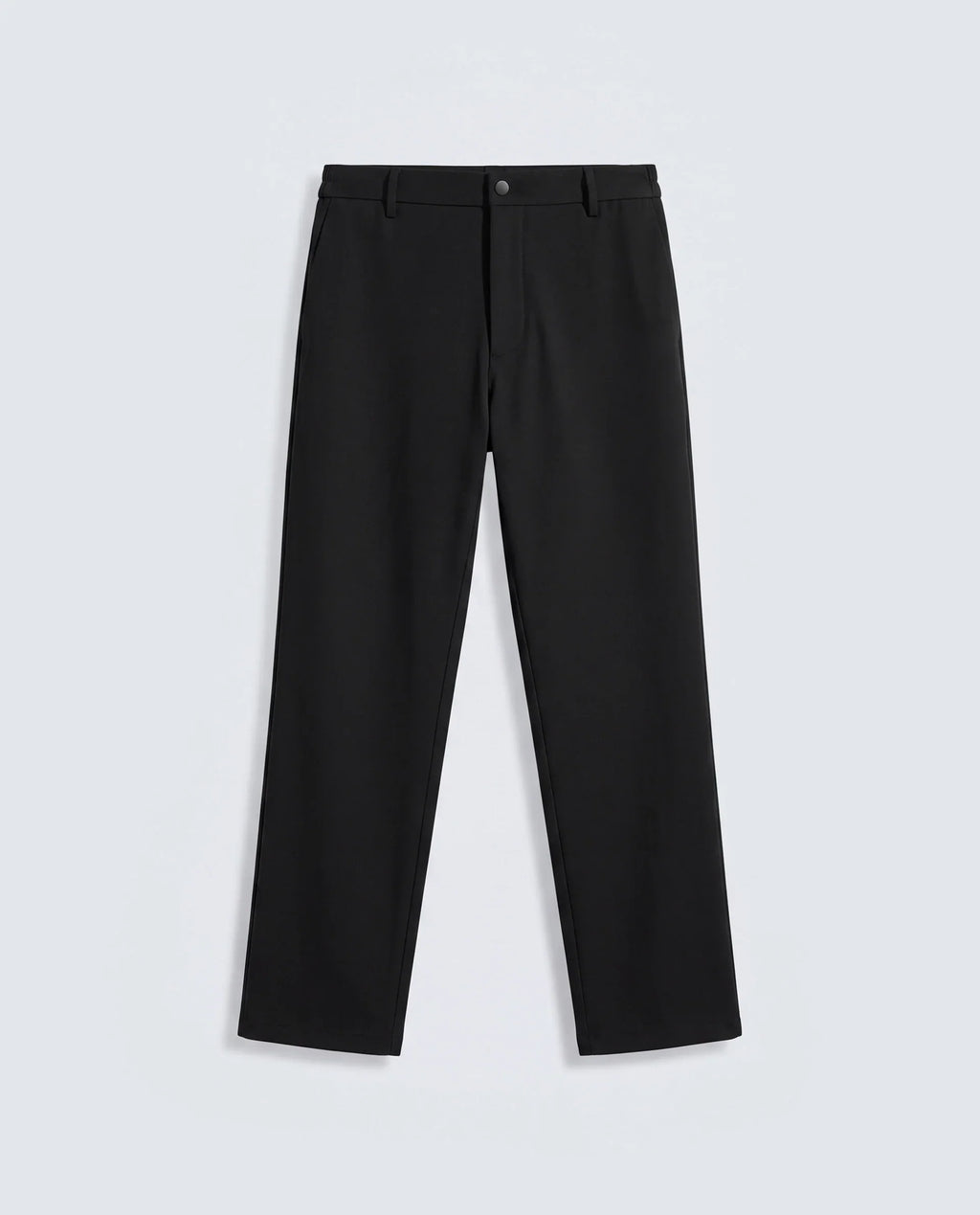 Rare Rabbit Men's Travel-W-Aw26 Black Polyester Blend Button And Zip Regular Plain Trouser