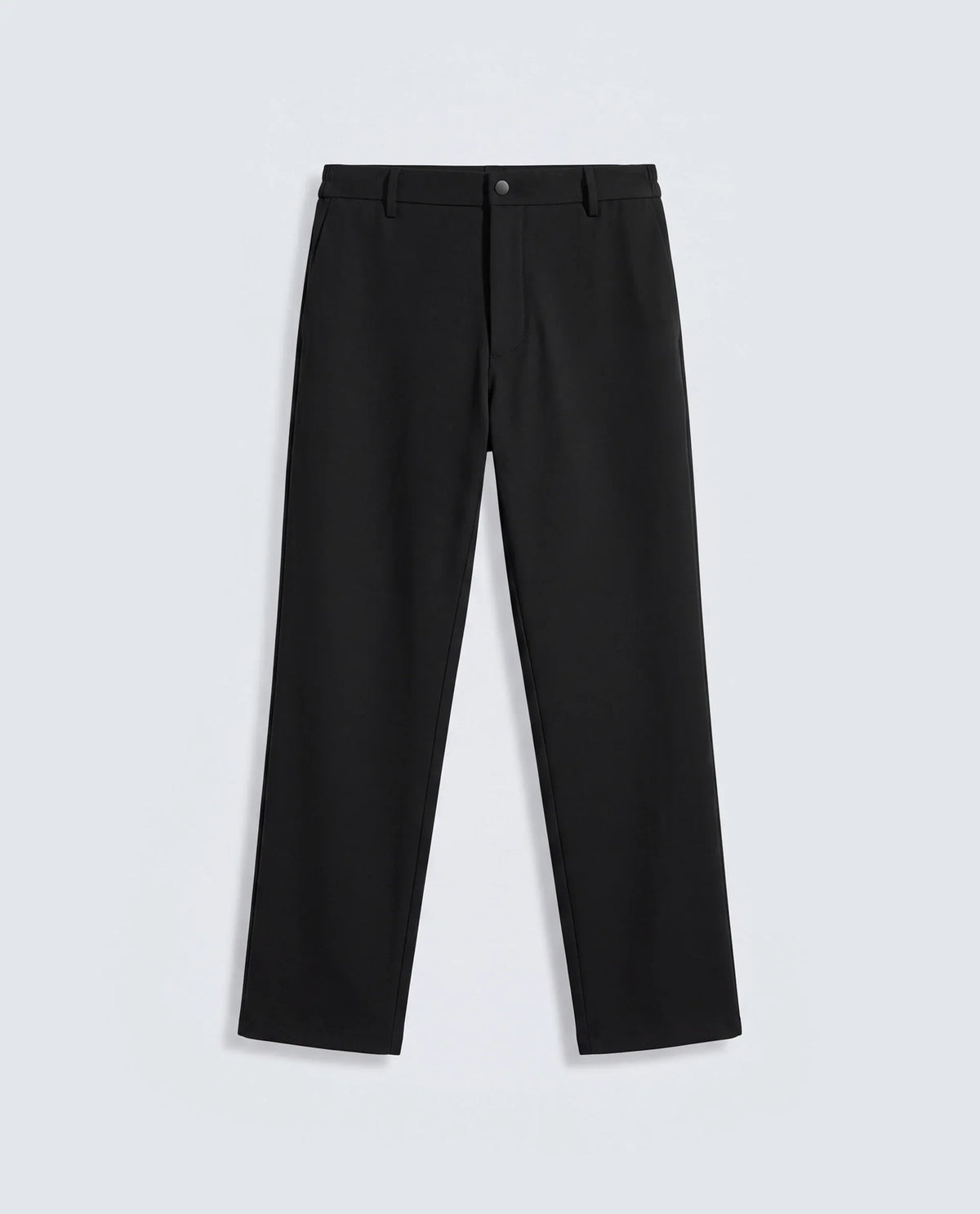 Rare Rabbit Men's Travel-W-Aw26 Black Polyester Blend Button And Zip Regular Plain Trouser