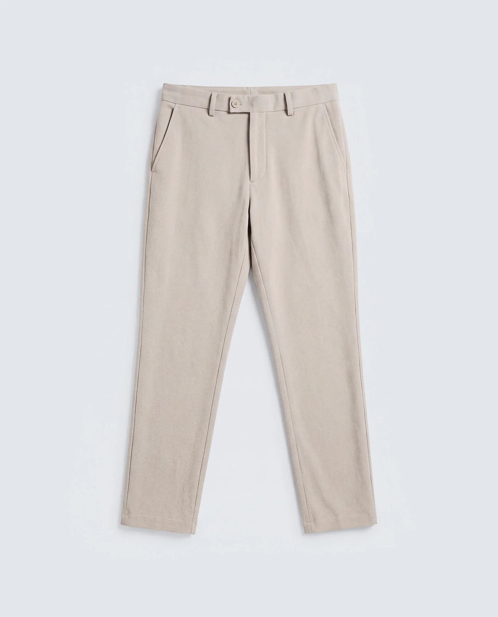 Rare Rabbit Men's Trove Dusky Beige Polyester Blend Fabric Regular Fit Textured Trouser