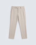 Rare Rabbit Men's Trove Dusky Beige Polyester Blend Fabric Regular Fit Textured Trouser