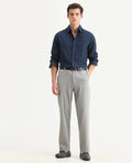 Rare Rabbit Men Kenal Dark Grey Polyester Blend Fabric Button Closure Plain Trouser