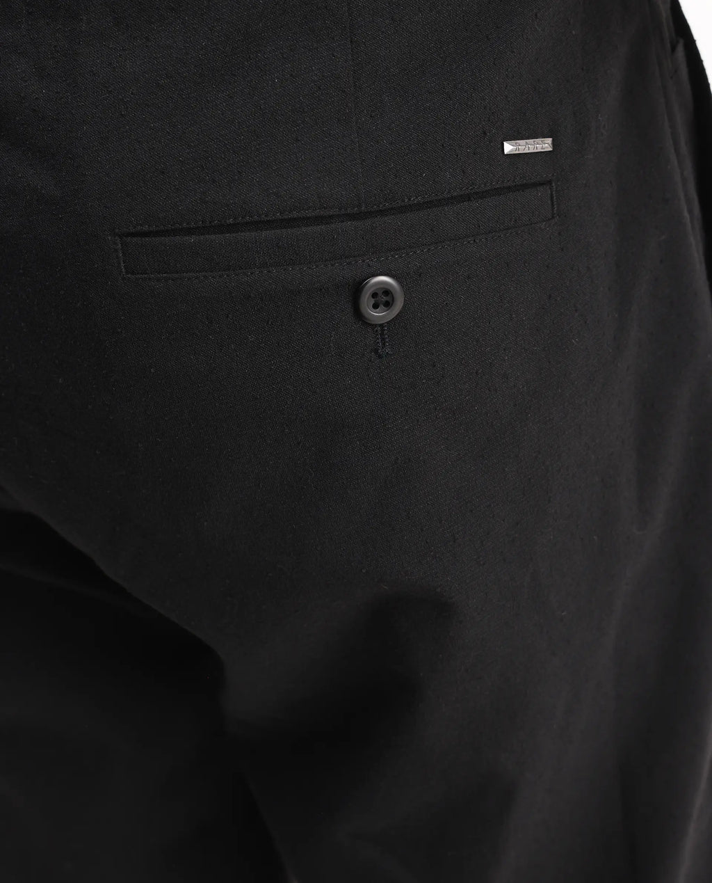 Rare Rabbit Men's Kikos-B Black Polyester Plain Regular Fit Trouser