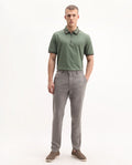 Rare Rabbit Men's Mocron Grey Polyester Checked Print Regular Fit Trouser