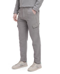 Rare Rabbit Men's Presso Light Grey Cotton Plain Relaxed Fit Trouser