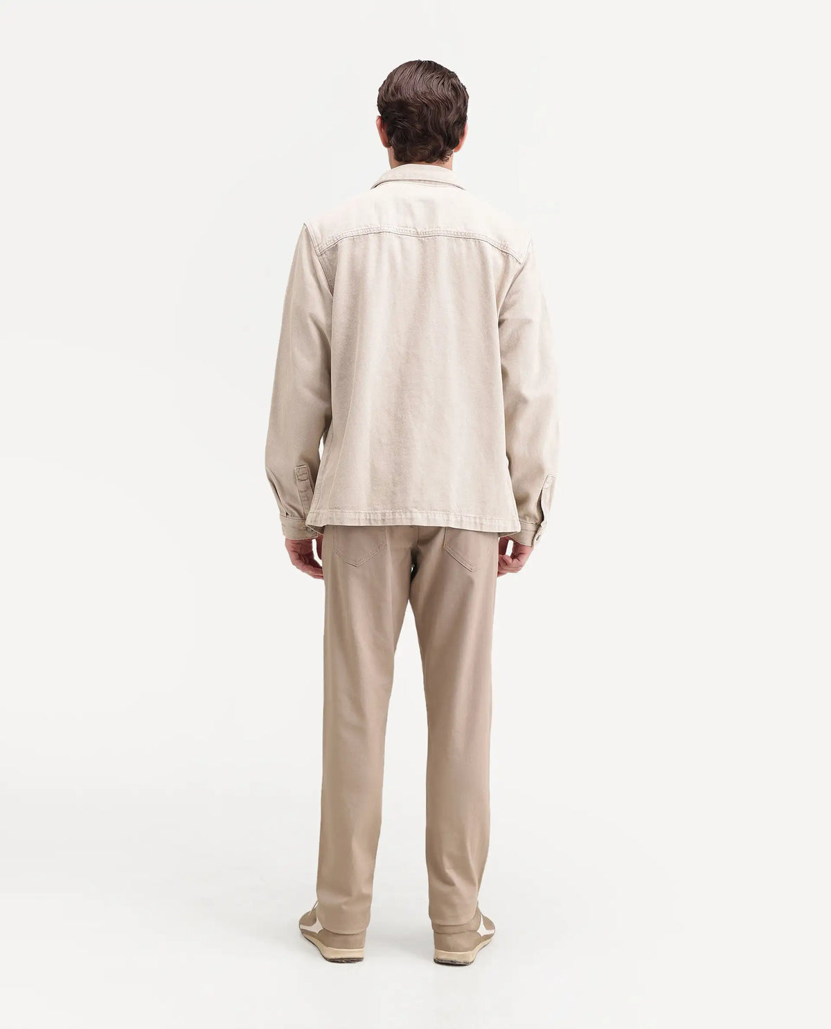 Rare Rabbit Men's Spoke-Ss26 Beige Cotton Blend Fabric Regular Fit Plain Trouser
