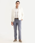 Rare Rabbit Men's Driver-Ss26 Dusky Purple Polyester Blend Fabric Regular Fit Plain Trouser