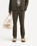 Rare Rabbit Men's Arcade-Ss26 Olive Polyester Blend Fabric Regular Fit Plain Trouser