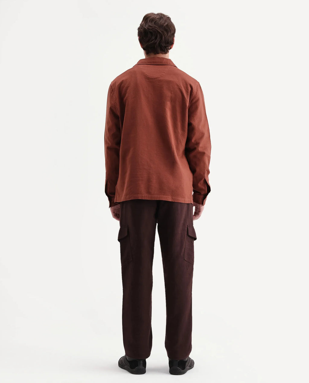 Rare Rabbit Men's Presso-Aw26 Dark Brown Cotton Fabric Regular Fit Plain Trouser