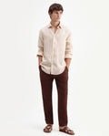 Rare Rabbit Men's Pastor-Aw26 Rust Cotton Fabric Drawstring Closure Regular Fit Plain Trouser