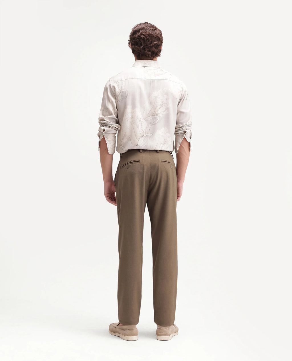 Rare Rabbit Men's Driver-Aw26 Light Khaki Polyester Blend Fabric Regular Fit Plain Trouser