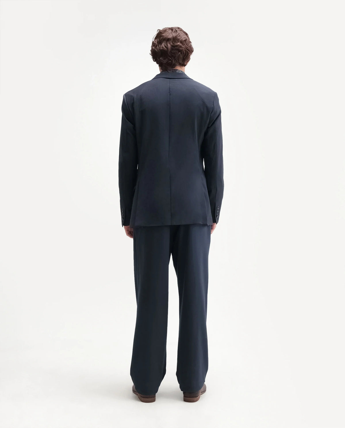 Rare Rabbit Men's Travel-Uw-Aw26 Navy Polyester Blend Button And Zip Regular Plain Trouser