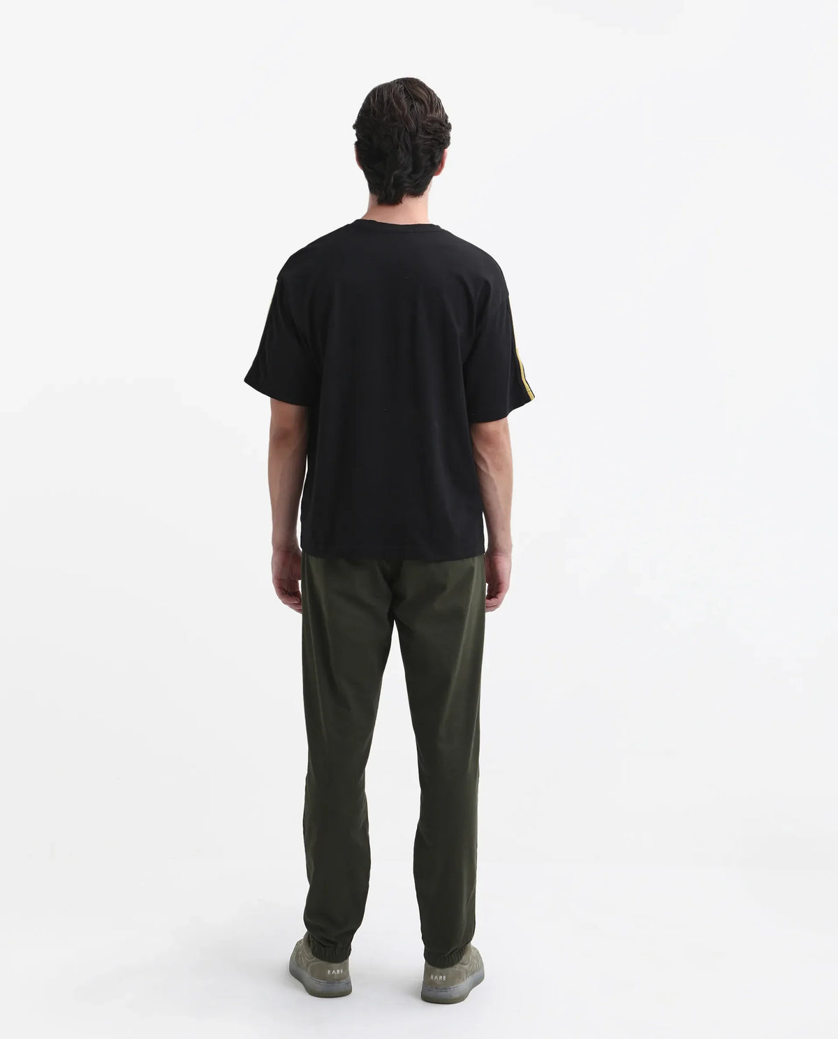 Rare Rabbit Men's Zade - Olive Linen Blend Plain Regular Fit Trouser