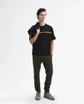 Rare Rabbit Men's Zade - Olive Linen Blend Plain Regular Fit Trouser