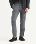 Rare Rabbit Men's Arcade-Lite Dark Grey Polyester Blend Fabric Regular Fit Plain Trouser