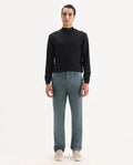 Rare Rabbit Men's Comotel Grey Linen Blend Plain Regular Fit Trouser